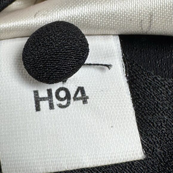 Vintage Jaeger Blouse Women Small Black Polka Dot Keyhole Back Great Britain 90s - Picture 12 of 12